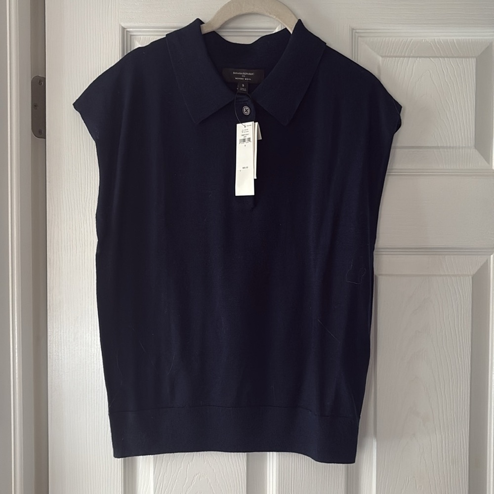 Banana Republic Factory Blue Sleeveless Sweater-Brand new with tags